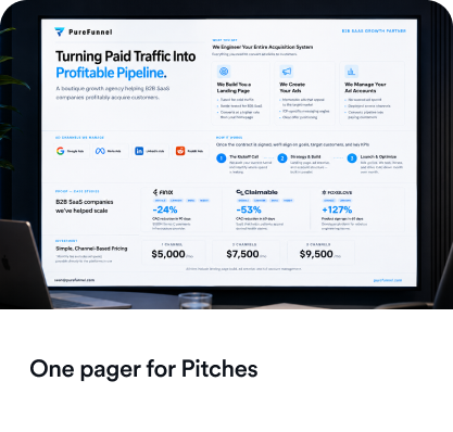 PureFunnel one-pager